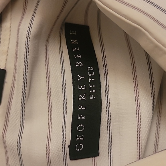 Geoffrey Beene Men's Fitted Stripe Shirt 18" Neck - Picture 9 of 9